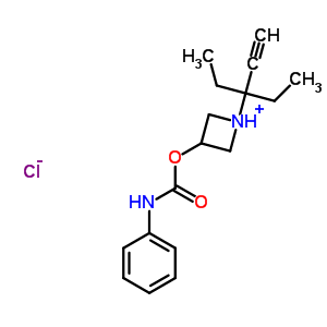 60752-94-5  1-(3-ethylpent-1-yn-3-yl)-3-[(phenylcarbamoyl)oxy]azetidinium chloride