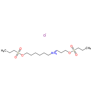61556-97-6  6-[(propylsulfonyl)oxy]-N-{3-[(propylsulfonyl)oxy]propyl}hexan-1-aminium chloride