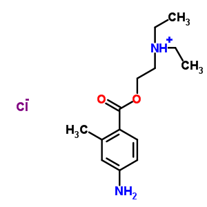 63917-79-3  chlorek 2-[(4-amino-2-metylobenzoilo)oksy]-N,N-dietylotanaminowy