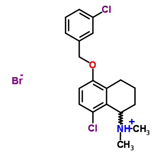 63979-03-3  8-chloro-5-[(3-chlorobenzyl)oxy]-N,N-dimethyl-1,2,3,4-tetrahydronaphthalen-1-aminium bromide