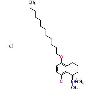 63979-06-6  8-chloro-5-(dodecyloxy)-N,N-dimethyl-1,2,3,4-tetrahydronaphthalen-1-aminium chloride