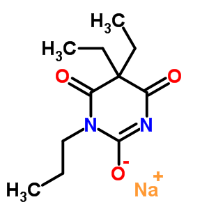 64038-05-7  sodium 5,5-diethyl-4,6-dioxo-1-propyl-1,4,5,6-tetrahydropyrimidin-2-olate