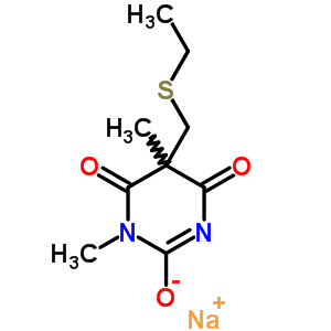 66941-01-3  sodium 5-[(ethylsulfanyl)methyl]-1,5-dimethyl-4,6-dioxo-1,4,5,6-tetrahydropyrimidin-2-olate