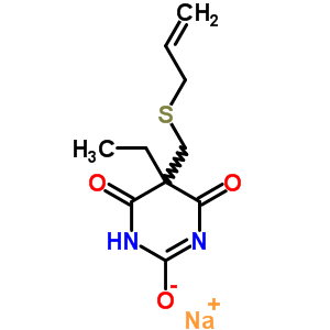 66941-91-1  sodium 5-ethyl-4,6-dioxo-5-[(prop-2-en-1-ylsulfanyl)methyl]-1,4,5,6-tetrahydropyrimidin-2-olate