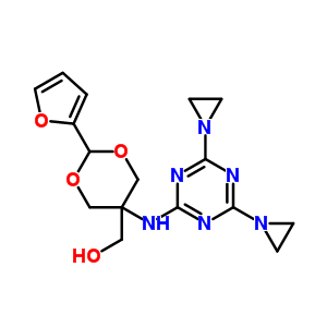 67026-18-0;67026-22-6;72239-53-3  [5-{[4,6-bis(aziridin-1-yl)-1,3,5-triazin-2-yl]amino}-2-(furan-2-yl)-1,3-dioxan-5-yl]methanol