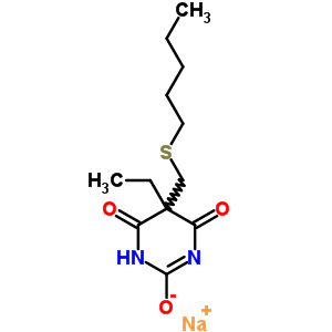 67050-87-7  sodium 5-ethyl-4,6-dioxo-5-[(pentylsulfanyl)methyl]-1,4,5,6-tetrahydropyrimidin-2-olate