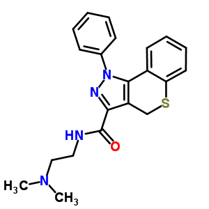 69099-36-1  N-[2-(dimethylamino)ethyl]-1-phenyl-1,4-dihydrothiochromeno[4,3-c]pyrazole-3-carboxamide