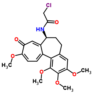 26279-89-0  2-chloro-N-[(7S)-1,2,3,10-tetramethoxy-9-oxo-5,6,7,9-tetrahydrobenzo[a]heptalen-7-yl]acetamide