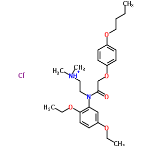 27468-69-5  2-{[(4-butoxyphenoxy)acetyl](2,5-diethoxyphenyl)amino}-N,N-dimethylethanaminium chloride