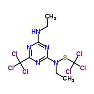 30377-15-2  N,N'-diethyl-6-(trichloromethyl)-N-[(trichloromethyl)sulfanyl]-1,3,5-triazine-2,4-diamine