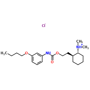 38198-30-0  (1R,2S)-2-(2-{[(3-butoxyphenyl)carbamoyl]oxy}ethyl)-N,N-dimethylcyclohexanaminium chloride