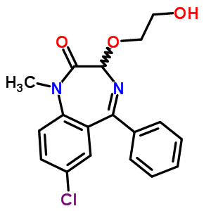 40966-99-2  7-chloro-3-(2-hydroxyethoxy)-1-methyl-5-phenyl-1,3-dihydro-2H-1,4-benzodiazepin-2-one