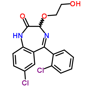 40967-01-9  7-chloro-5-(2-chlorophenyl)-3-(2-hydroxyethoxy)-1,3-dihydro-2H-1,4-benzodiazepin-2-one