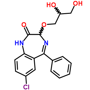40967-05-3  7-chloro-3-(2,3-dihydroxypropoxy)-5-phenyl-1,3-dihydro-2H-1,4-benzodiazepin-2-one
