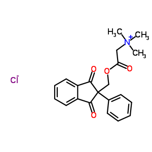 42223-06-3  2-[(1,3-dioxo-2-phenyl-2,3-dihydro-1H-inden-2-yl)methoxy]-N,N,N-trimethyl-2-oxoethanaminium chloride