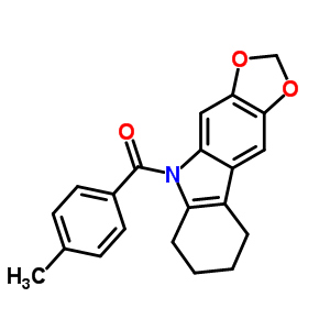 50332-25-7  (4-methylphenyl)(6,7,8,9-tetrahydro-5H-[1,3]dioxolo[4,5-b]carbazol-5-yl)methanone