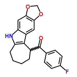 50332-29-1  (4-fluorophenyl)(5,6,7,8,9,10-hexahydrocyclohepta[b][1,3]dioxolo[4,5-f]indol-10-yl)methanone