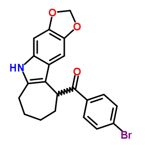 50332-33-7  (4-bromophenyl)(5,6,7,8,9,10-hexahydrocyclohepta[b][1,3]dioxolo[4,5-f]indol-10-yl)methanone