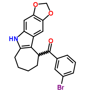 50332-34-8  (3-bromophenyl)(5,6,7,8,9,10-hexahydrocyclohepta[b][1,3]dioxolo[4,5-f]indol-10-yl)methanone