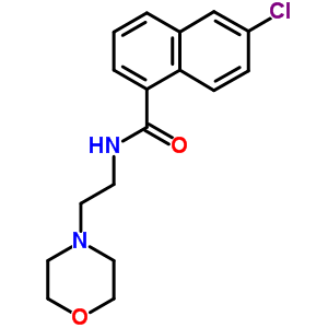 50341-95-2  6-chloro-N-[2-(morpholin-4-yl)ethyl]naphthalene-1-carboxamide