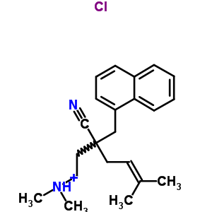 50765-84-9  3-cyano-N,N,6-trimethyl-3-(naphthalen-1-ylmethyl)hept-5-en-1-aminium chloride