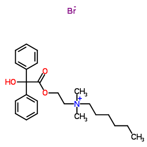 55019-67-5  N-(2-{[hydroxy(diphenyl)acetyl]oxy}ethyl)-N,N-dimethylhexan-1-aminium bromide