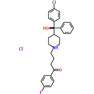 57257-41-7  4-[(4-chlorophenyl)(hydroxy)phenylmethyl]-1-[4-(4-fluorophenyl)-4-oxobutyl]piperidinium chloride