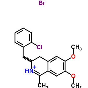 57543-34-7  3-(2-chlorobenzyl)-6,7-dimethoxy-1-methyl-3,4-dihydroisoquinolinium bromide