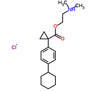 58880-38-9  2-({[1-(4-cyclohexylphenyl)cyclopropyl]carbonyl}oxy)-N,N-dimethylethanaminium chloride