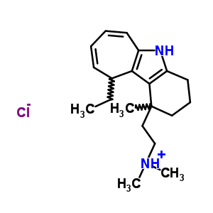 58982-14-2  2-(10-ethyl-1-methyl-1,2,3,4,5,10-hexahydrocyclohepta[b]indol-1-yl)-N,N-dimethylethanaminium chloride