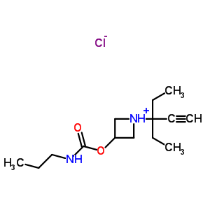 60752-67-2  1-(3-ethylpent-1-yn-3-yl)-3-[(propylcarbamoyl)oxy]azetidinium chloride