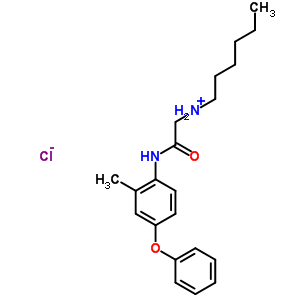 61433-62-3  N-{2-[(2-methyl-4-phenoxyphenyl)amino]-2-oxoethyl}hexan-1-aminium chloride