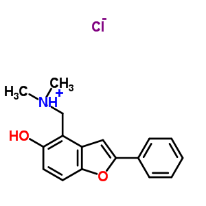 63112-42-5  (5-hydroxy-2-phenyl-1-benzofuran-4-yl)-N,N-dimethylmethanaminium chloride