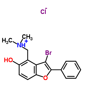 63112-50-5  (3-bromo-5-hydroxy-2-phenyl-1-benzofuran-4-yl)-N,N-dimethylmethanaminium chloride