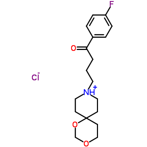 63377-07-1  9-[4-(4-fluorophenyl)-4-oxobutyl]-1,3-dioxa-9-azoniaspiro[5.5]undecane chloride