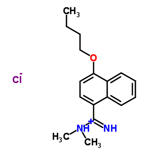 63766-23-4  (Z)-(4-butoxynaphthalen-1-yl)(imino)-N,N-dimethylmethanaminium chloride