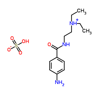 63887-34-3  2-[(4-aminobenzoil)amino]-N,N-dietiletaminato de hidrogeno sulfato