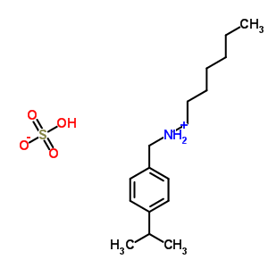 63991-60-6  N-[4-(propan-2-yl)benzyl]heptan-1-aminium hydrogen sulfate