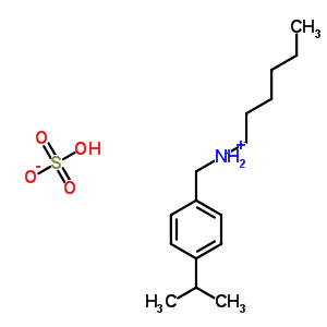 63991-63-9  N-[4-(propan-2-yl)benzyl]hexan-1-aminium hydrogen sulfate
