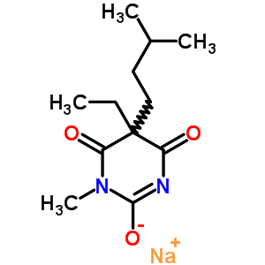64038-15-9  sodium 5-ethyl-1-methyl-5-(3-methylbutyl)-4,6-dioxo-1,4,5,6-tetrahydropyrimidin-2-olate