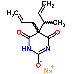 66941-75-1  sodium 5-(but-3-en-2-yl)-4,6-dioxo-5-(prop-2-en-1-yl)-1,4,5,6-tetrahydropyrimidin-2-olate