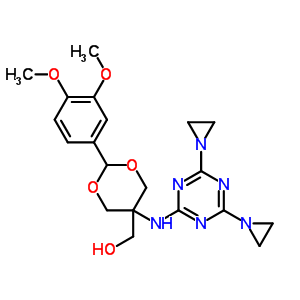 67026-16-8;67026-20-4;73987-08-3  [5-{[4,6-bis(aziridin-1-yl)-1,3,5-triazin-2-yl]amino}-2-(3,4-dimethoxyphenyl)-1,3-dioxan-5-yl]methanol