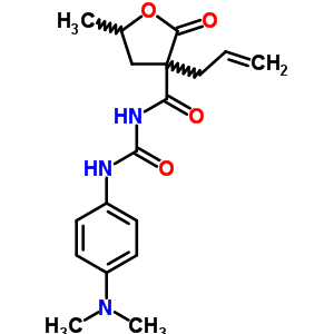 67323-61-9  N-{[4-(dimethylamino)phenyl]carbamoyl}-5-methyl-2-oxo-3-(prop-2-en-1-yl)tetrahydrofuran-3-carboxamide