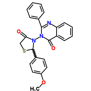 106873-21-6  3-[2-(4-methoxyphenyl)-4-oxo-1,3-thiazolidin-3-yl]-2-phenylquinazolin-4(3H)-one