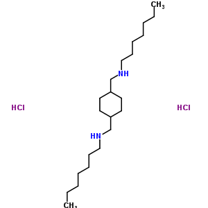 N,N'-(cyclohexane-1,4-diyldimethanediyl)diheptan-1-amine dihydrochloride 1241-27-6