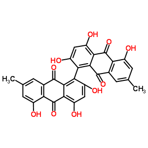 32101-26-1;602-06-2  2,2',4,4',5,5'-heksahydroksy-7,7'-dimetyl-1,1'-bianthracen-9,9',10,10'-tetron