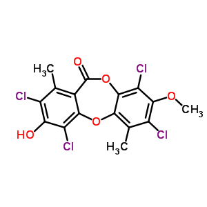 527-93-5  2,4,7,9-tetrachloro-3-hydroxy-8-methoxy-1,6-dimethyl-11H-dibenzo[b,e][1,4]dioxepin-11-one