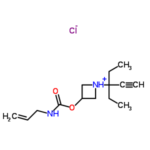 60752-82-1  1-(3-ethylpent-1-yn-3-yl)-3-[(prop-2-en-1-ylcarbamoyl)oxy]azetidinium chloride