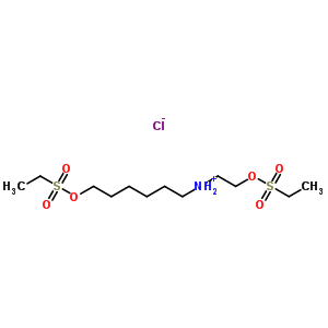 61556-92-1  6-[(ethylsulfonyl)oxy]-N-{2-[(ethylsulfonyl)oxy]ethyl}hexan-1-aminium chloride