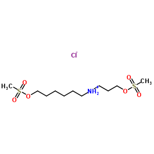 61556-95-4  6-[(methylsulfonyl)oxy]-N-{3-[(methylsulfonyl)oxy]propyl}hexan-1-aminium chloride